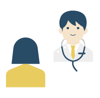 医者と患者のアイコン