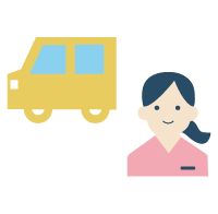 車と看護師のアイコン